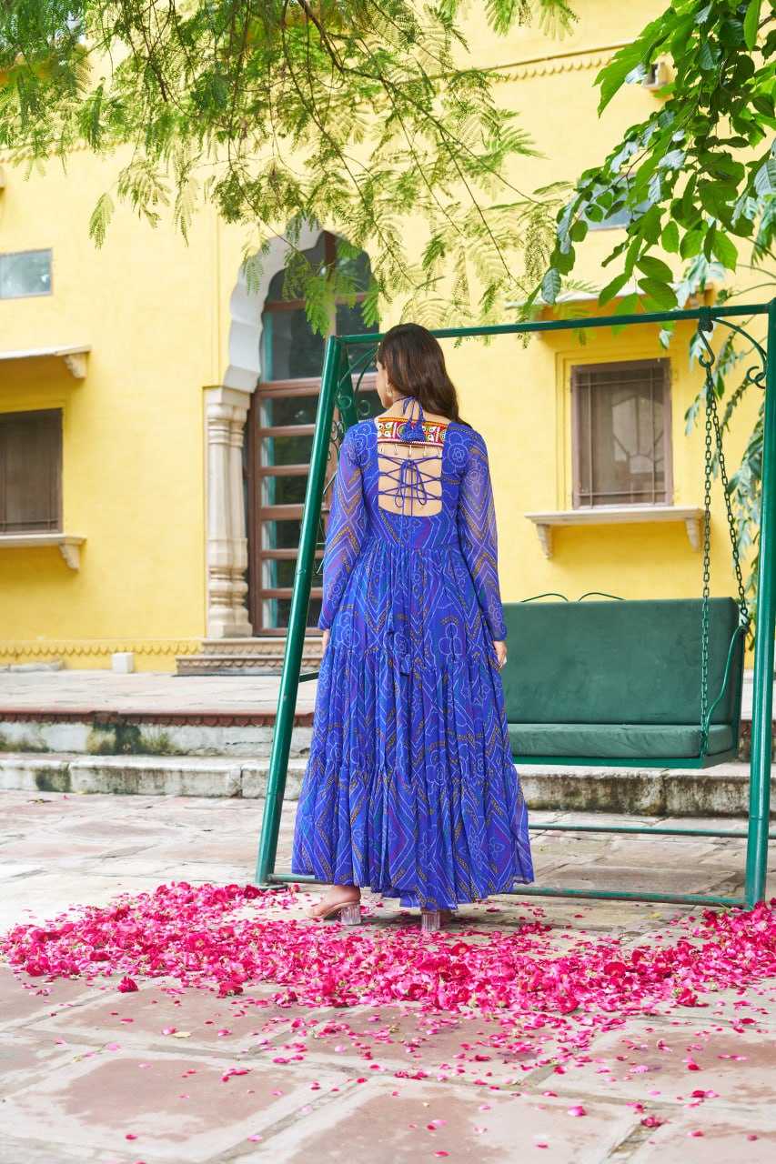 Ynf Faux Georgette KESH489 1194 Gowns Festive Collections Wholesale Georgette Gown Navratri Chaniya Choli Manufacturer