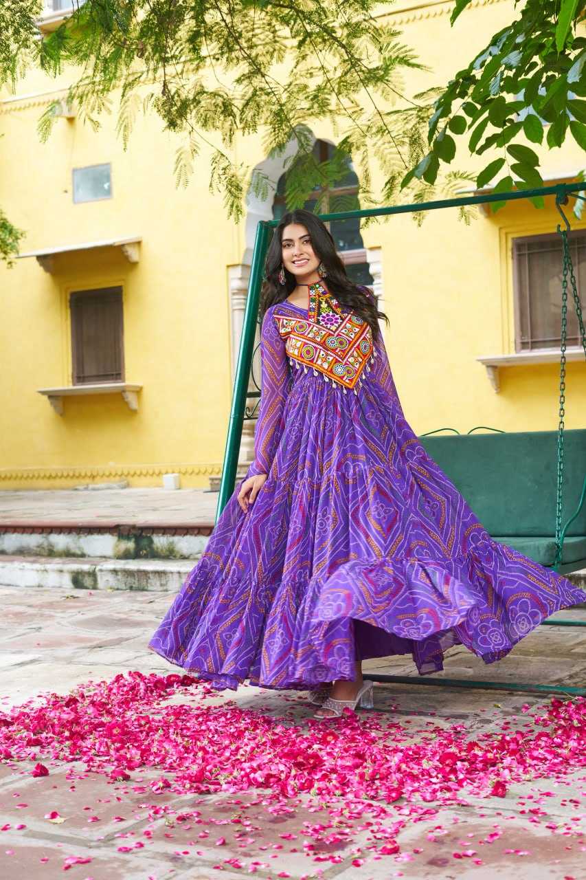 Ynf Faux Georgette KESH489 1194 Gowns Festive Collections Wholesale Georgette Gown Navratri Chaniya Choli Manufacturer