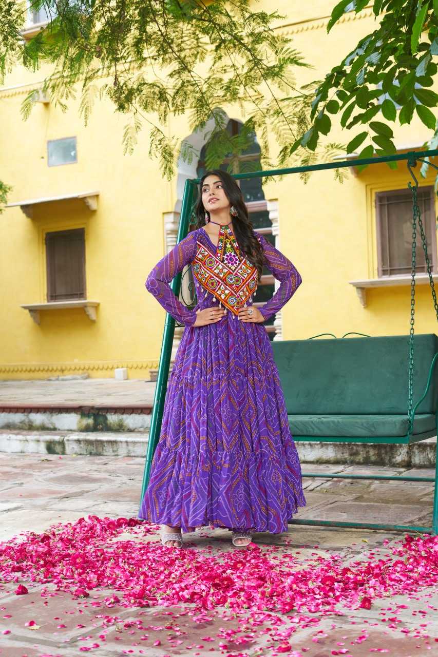 Ynf Faux Georgette KESH489 1194 Gowns Festive Collections Wholesale Georgette Gown Navratri Chaniya Choli Manufacturer