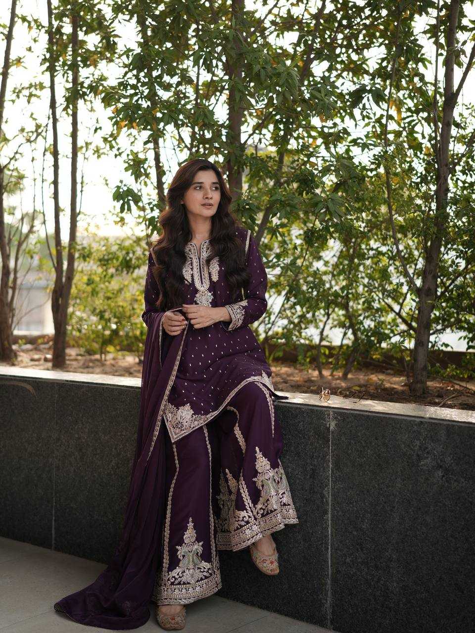 Ynf Faux Georgette KESH490 663 Suits & Dresses Wholesale Ladies Suits Embroidery Suits Palazzo Suit Party wear suits Manufacturer