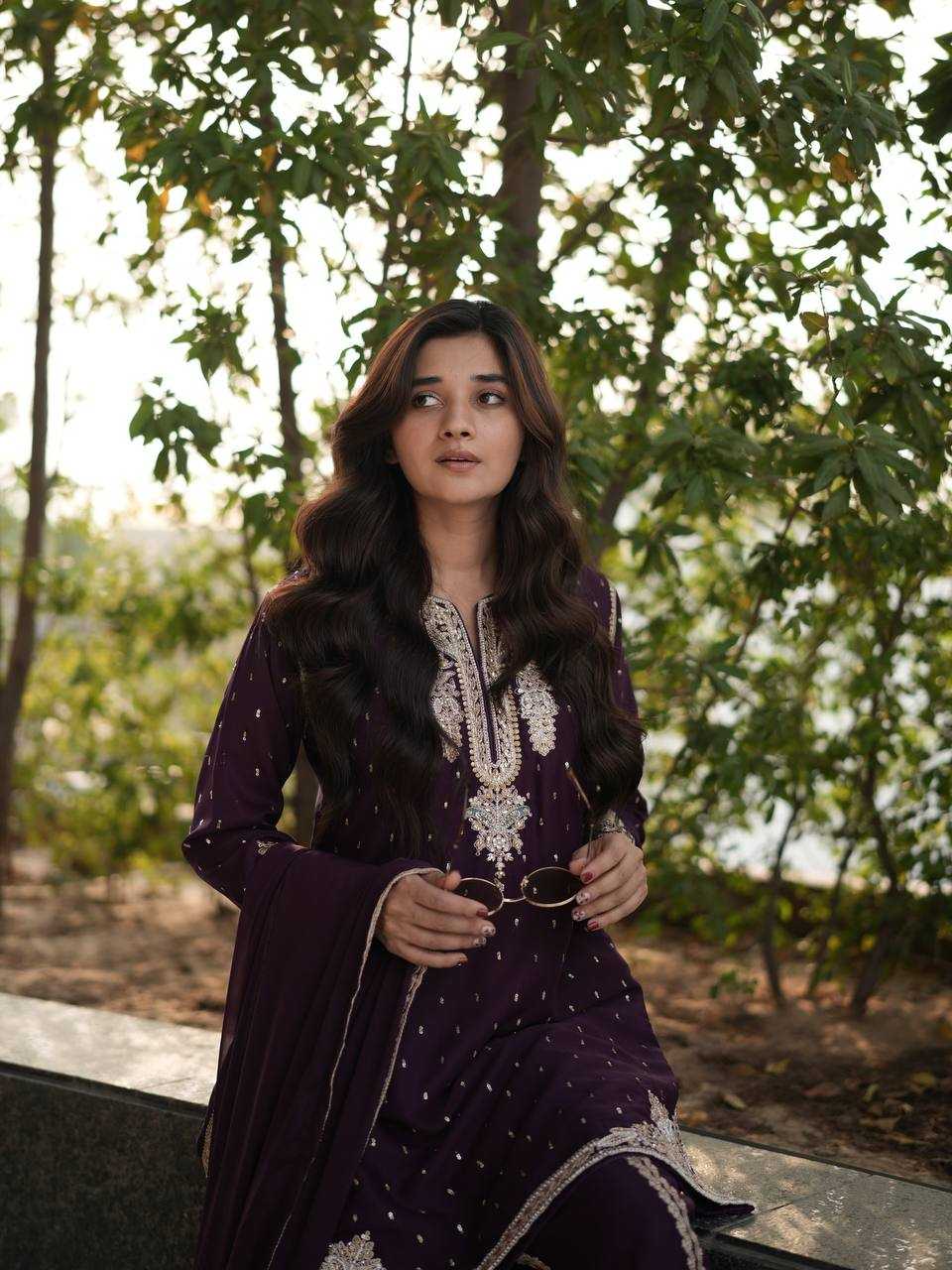 Ynf Faux Georgette KESH490 663 Suits & Dresses Wholesale Ladies Suits Embroidery Suits Palazzo Suit Party wear suits Manufacturer