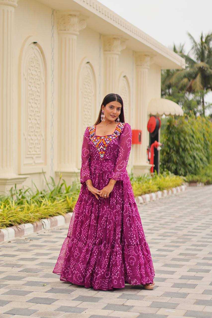 Ynf Faux Georgette KESH498 119 Gowns Festive Collections Wholesale Printed Gowns Fancy Gowns Anarkali Gown Long Gowns Navratri Chaniya Choli Manufacturer