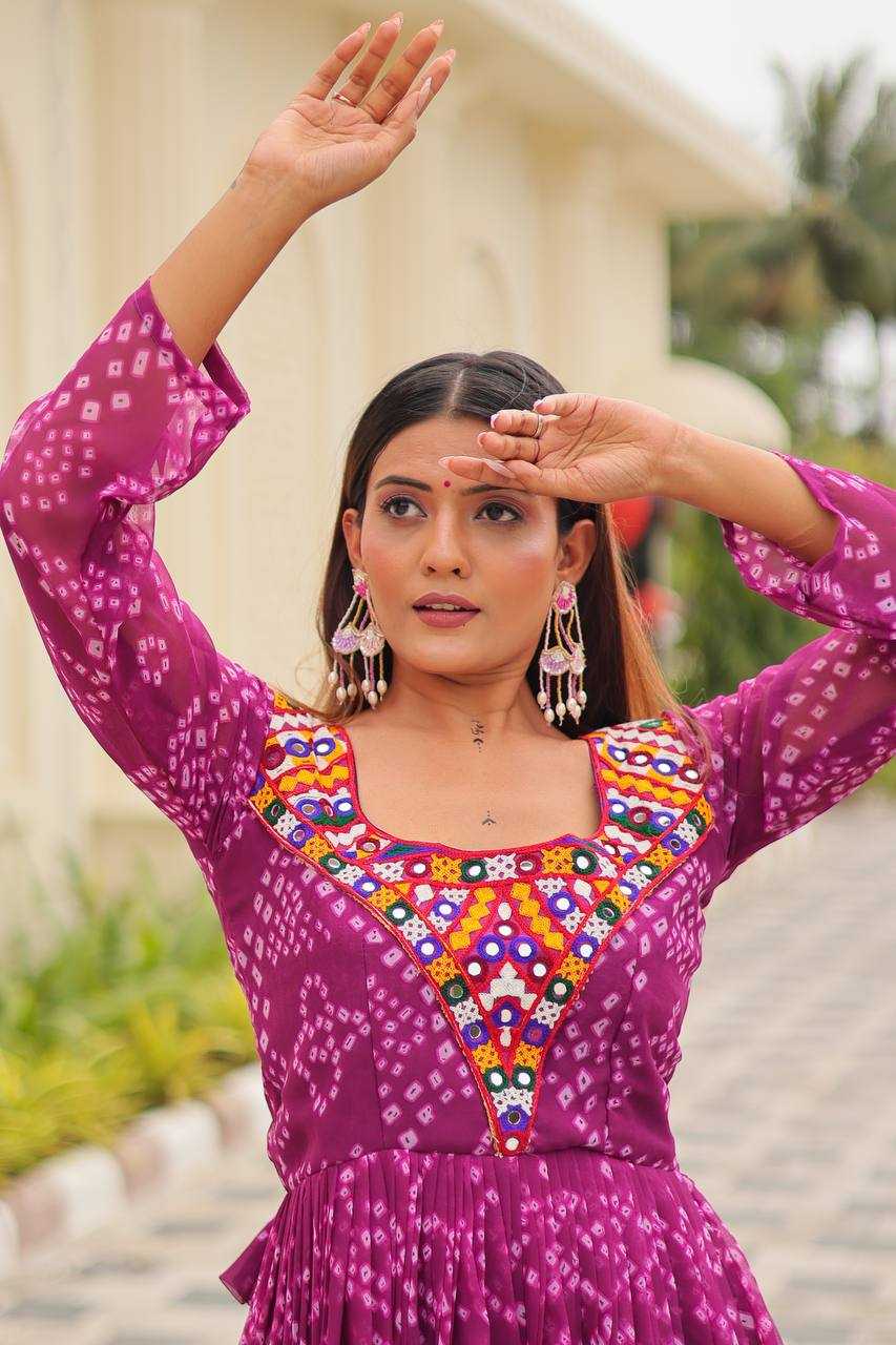 Ynf Faux Georgette KESH498 119 Gowns Festive Collections Wholesale Printed Gowns Fancy Gowns Anarkali Gown Long Gowns Navratri Chaniya Choli Manufacturer