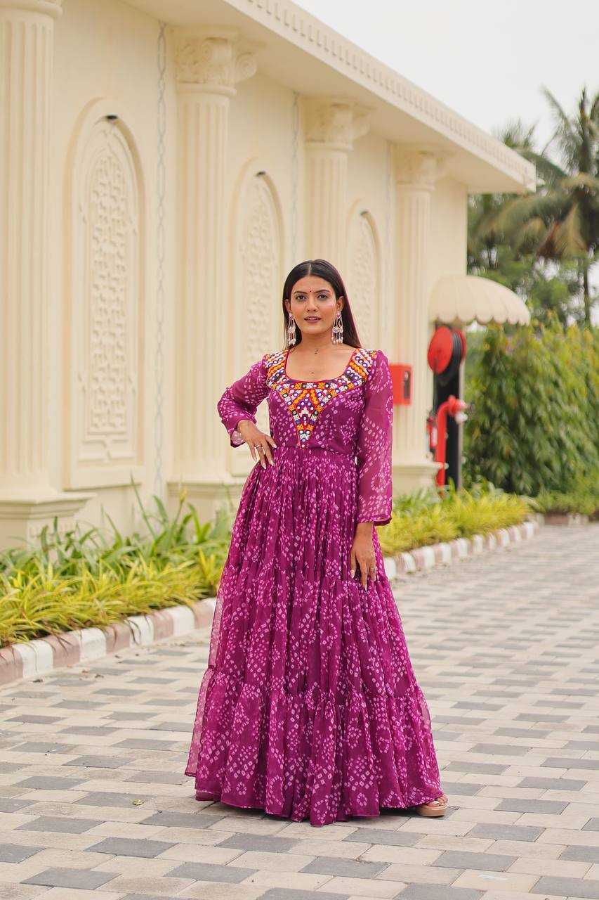Ynf Faux Georgette KESH498 119 Gowns Festive Collections Wholesale Printed Gowns Fancy Gowns Anarkali Gown Long Gowns Navratri Chaniya Choli Manufacturer