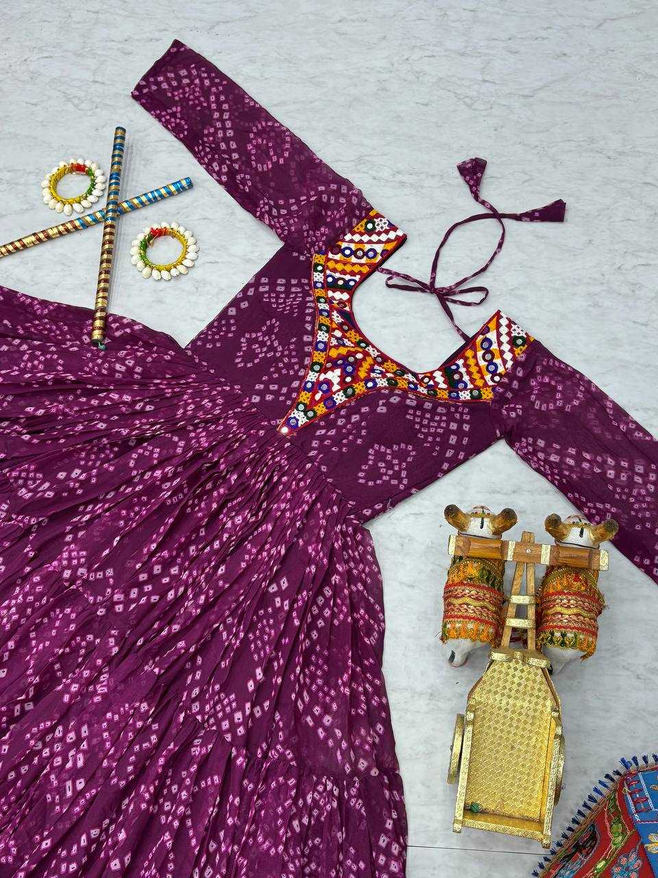 Ynf Faux Georgette KESH498 119 Gowns Festive Collections Wholesale Printed Gowns Fancy Gowns Anarkali Gown Long Gowns Navratri Chaniya Choli Manufacturer