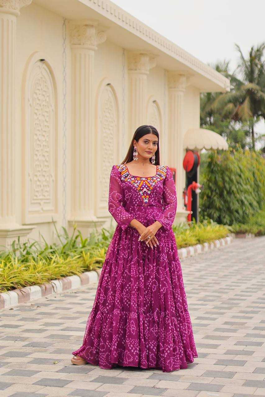 Ynf Faux Georgette KESH498 119 Gowns Festive Collections Wholesale Printed Gowns Fancy Gowns Anarkali Gown Long Gowns Navratri Chaniya Choli Manufacturer
