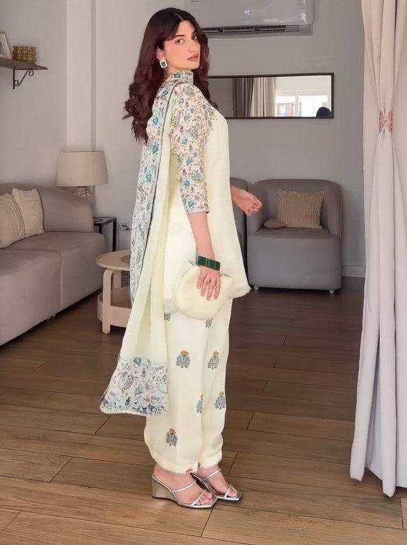 Ynf Faux Georgette KESH499 015 Suits & Dresses Wedding Collections Festive Collections Wholesale Printed Suits Georgette Suit Designer Suits Manufacturer
