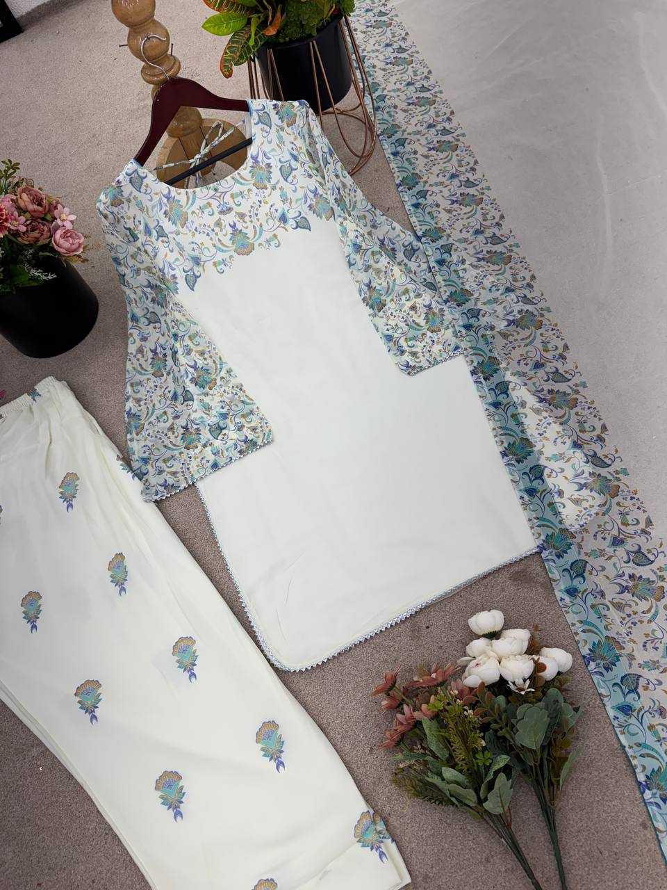 Ynf Faux Georgette KESH499 015 Suits & Dresses Wedding Collections Festive Collections Wholesale Printed Suits Georgette Suit Designer Suits Manufacturer