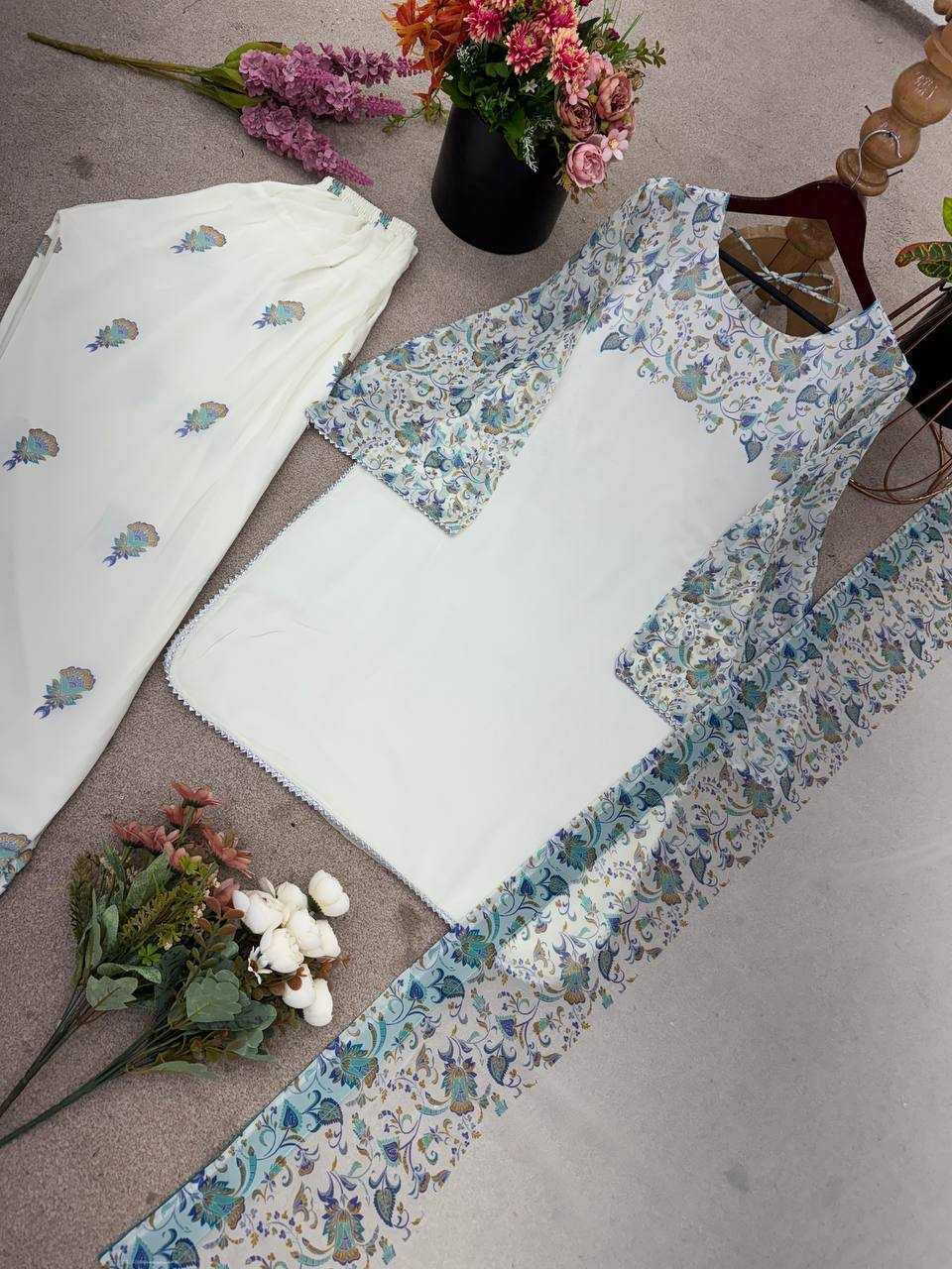 Ynf Faux Georgette KESH499 015 Suits & Dresses Wedding Collections Festive Collections Wholesale Printed Suits Georgette Suit Designer Suits Manufacturer