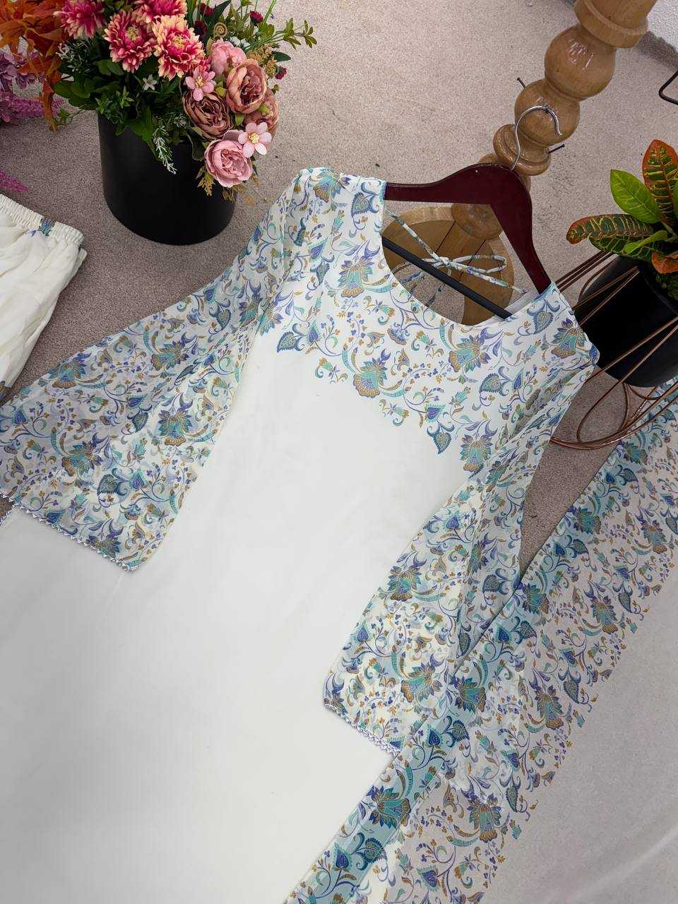 Ynf Faux Georgette KESH499 015 Suits & Dresses Wedding Collections Festive Collections Wholesale Printed Suits Georgette Suit Designer Suits Manufacturer