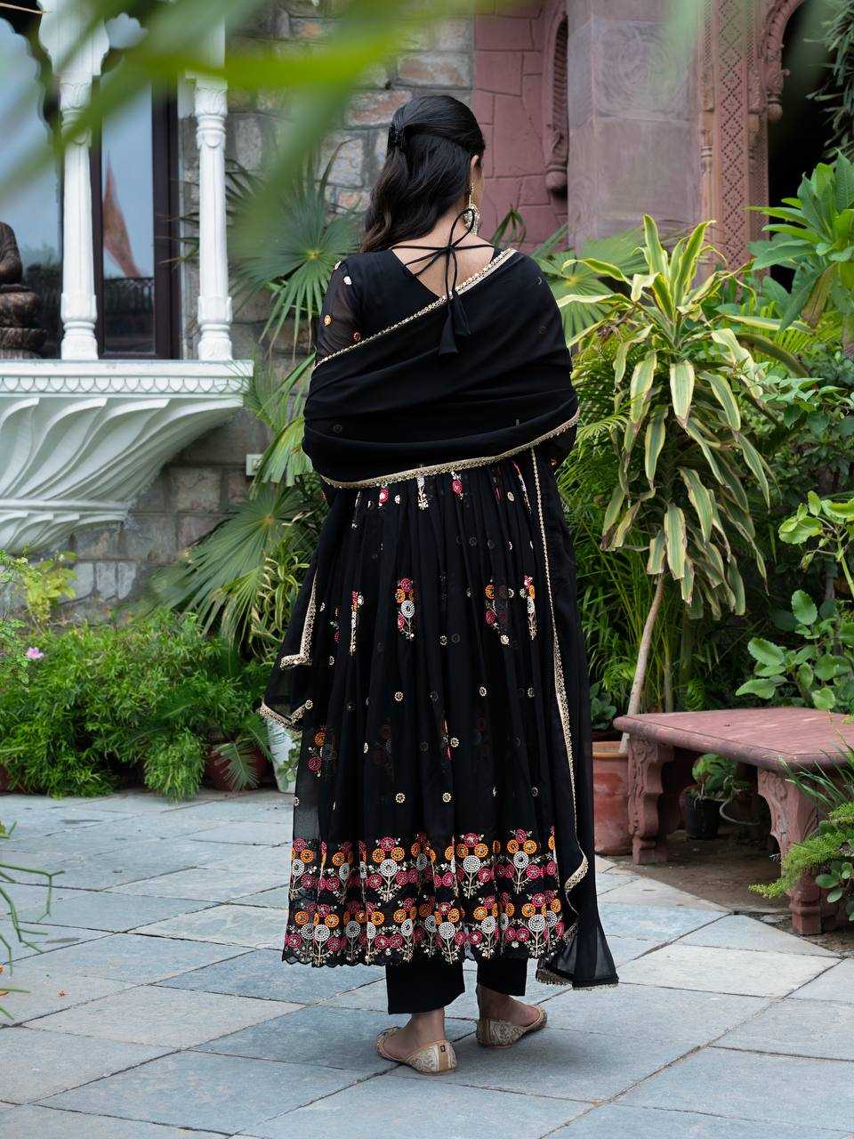 Ynf Faux Georgette KESH499 016 Gowns Wholesale Printed Gowns Embroidery Gowns Designer Gowns Manufacturer