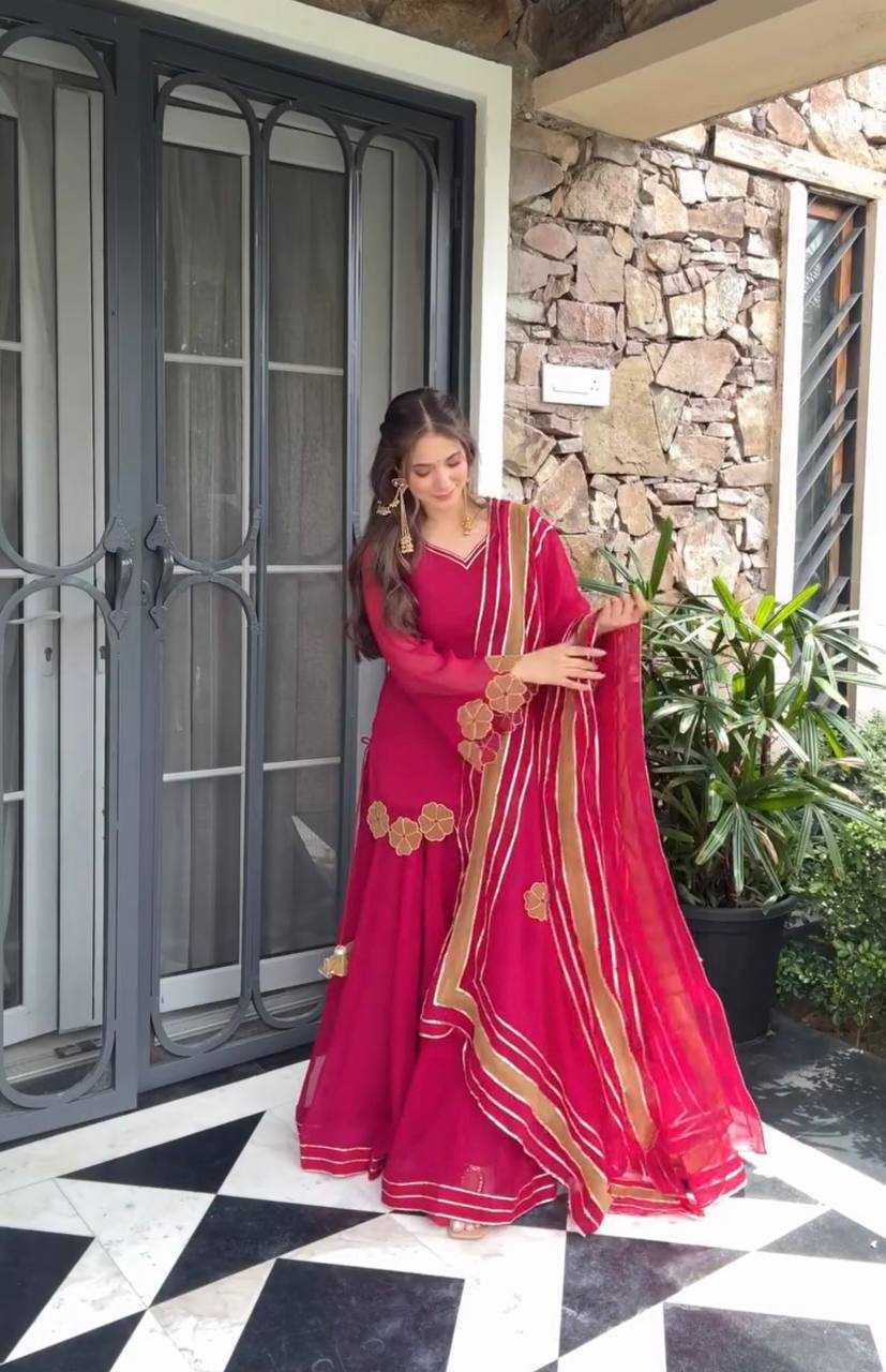 Ynf Faux Georgette KESH499 017 Suits & Dresses Wedding Collections Festive Collections Wholesale Sharara Salwar Suits Embroidery Suits Georgette Suit Manufacturer