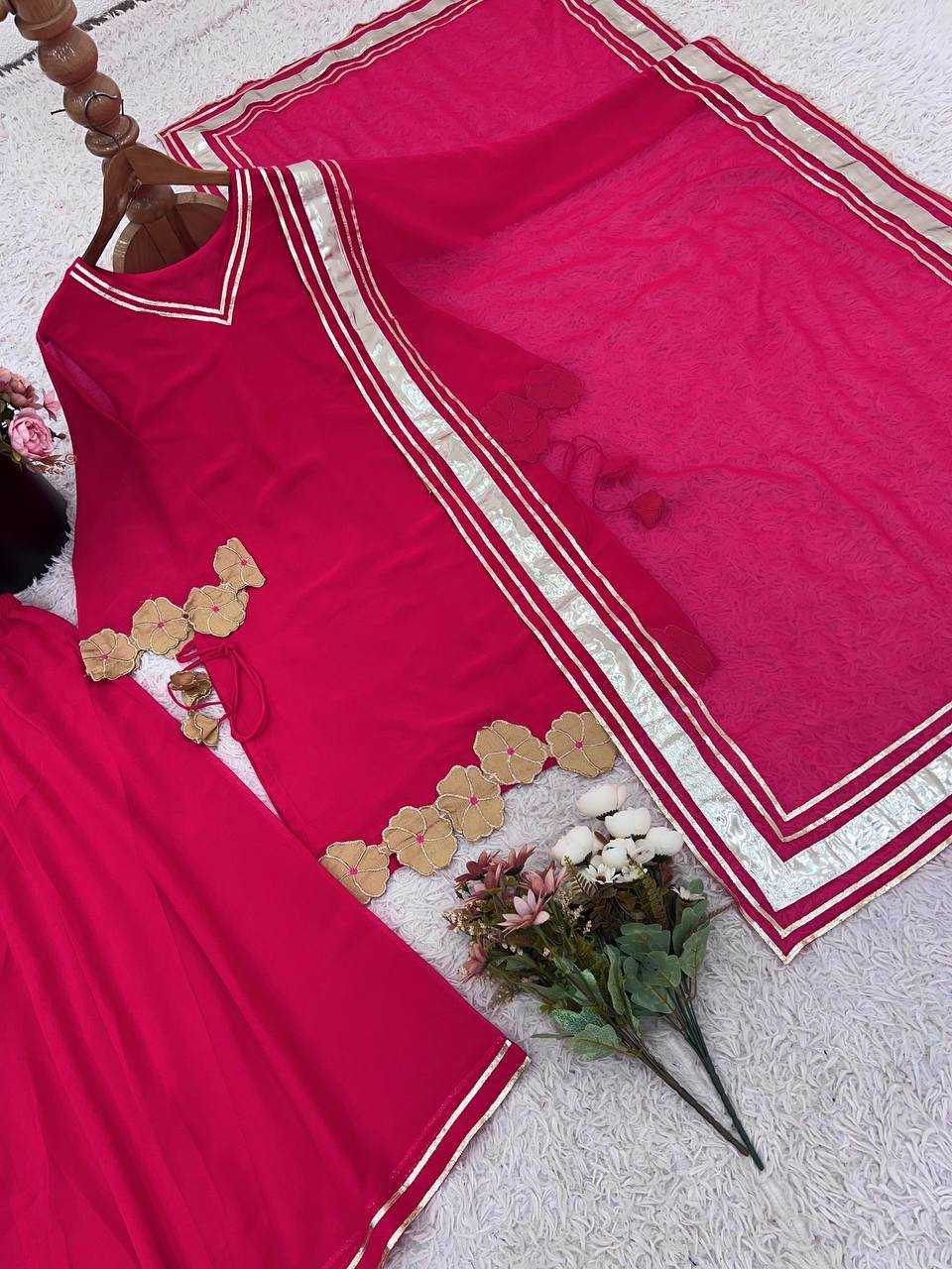 Ynf Faux Georgette KESH499 017 Suits & Dresses Wedding Collections Festive Collections Wholesale Sharara Salwar Suits Embroidery Suits Georgette Suit Manufacturer