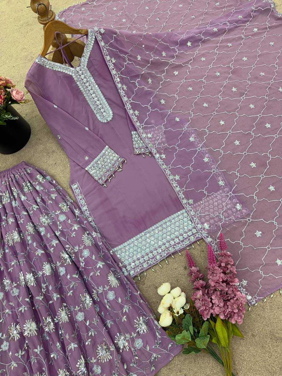 Ynf Faux Georgette KESH499 019 Suits & Dresses Wholesale Palazzo Suit Georgette Suit Manufacturer