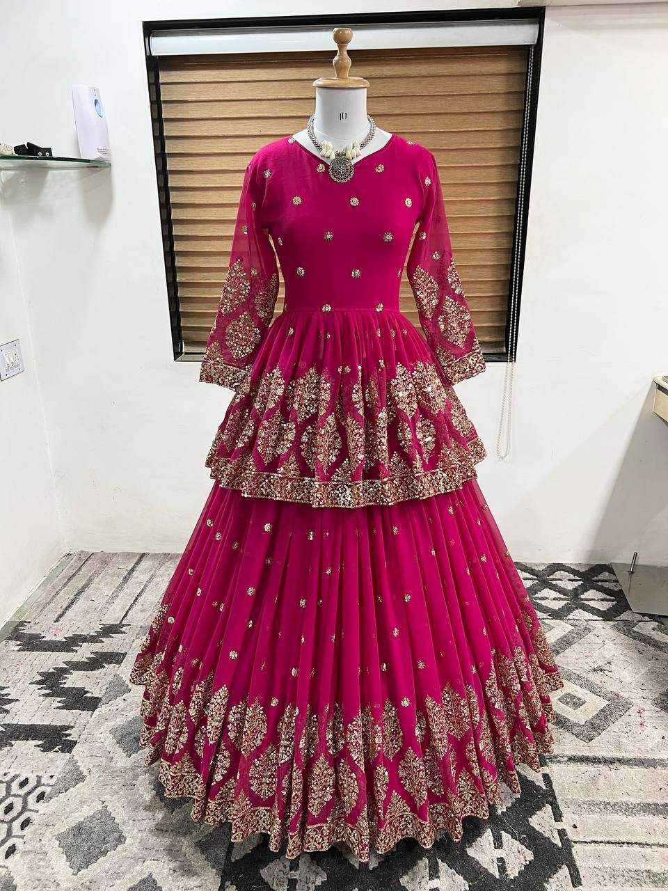 Ynf Faux Georgette KESH499 258 Lehengas Wholesale Fancy Lehenga Embroidered Lehenga Sequins Lehenga Manufacturer