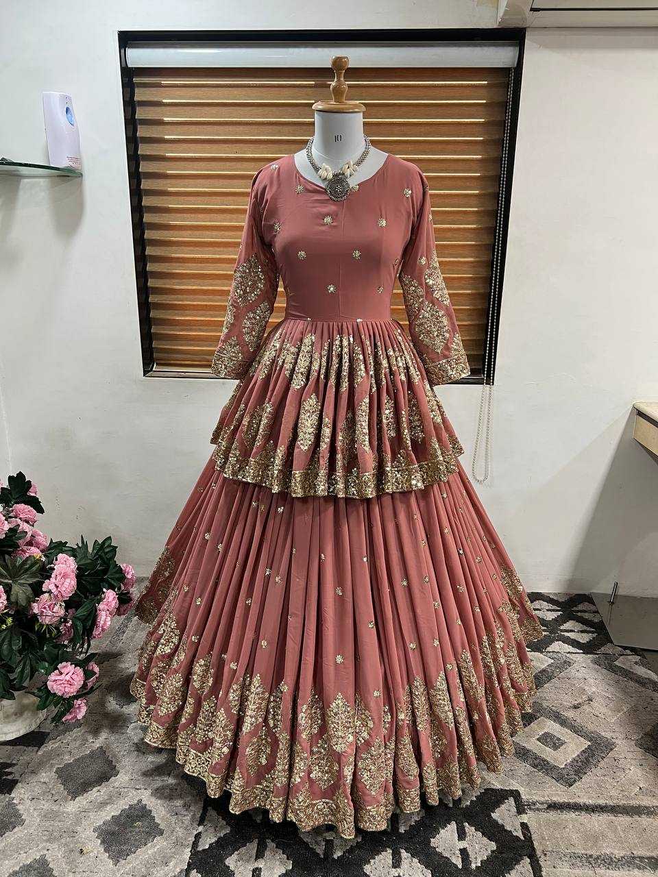 Ynf Faux Georgette KESH499 258 Lehengas Wholesale Fancy Lehenga Embroidered Lehenga Sequins Lehenga Manufacturer