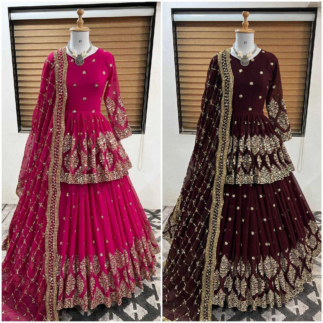 Ynf Faux Georgette KESH499 258 Lehengas Wholesale Fancy Lehenga Embroidered Lehenga Sequins Lehenga Manufacturer