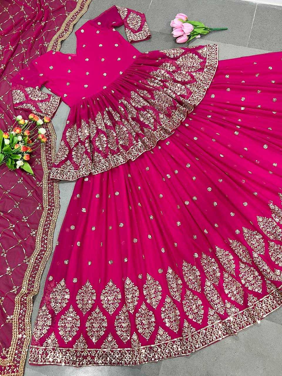 Ynf Faux Georgette KESH499 258 Lehengas Wholesale Fancy Lehenga Embroidered Lehenga Sequins Lehenga Manufacturer
