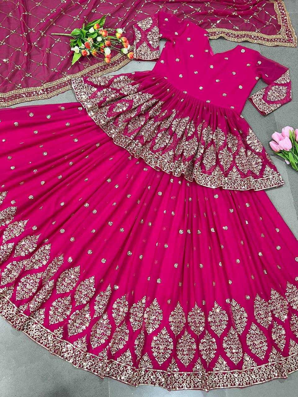 Ynf Faux Georgette KESH499 258 Lehengas Wholesale Fancy Lehenga Embroidered Lehenga Sequins Lehenga Manufacturer