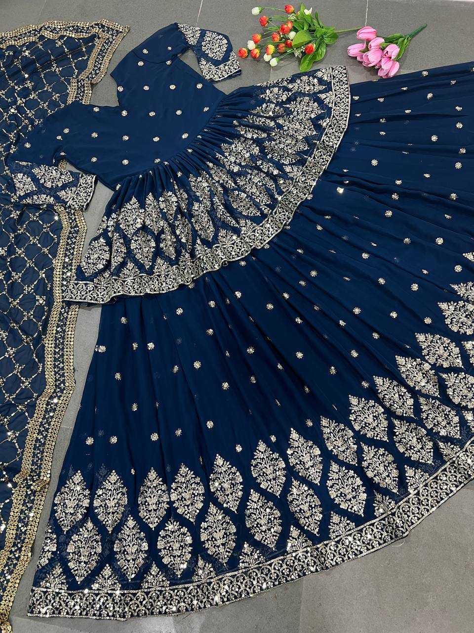 Ynf Faux Georgette KESH499 258 Lehengas Wholesale Fancy Lehenga Embroidered Lehenga Sequins Lehenga Manufacturer