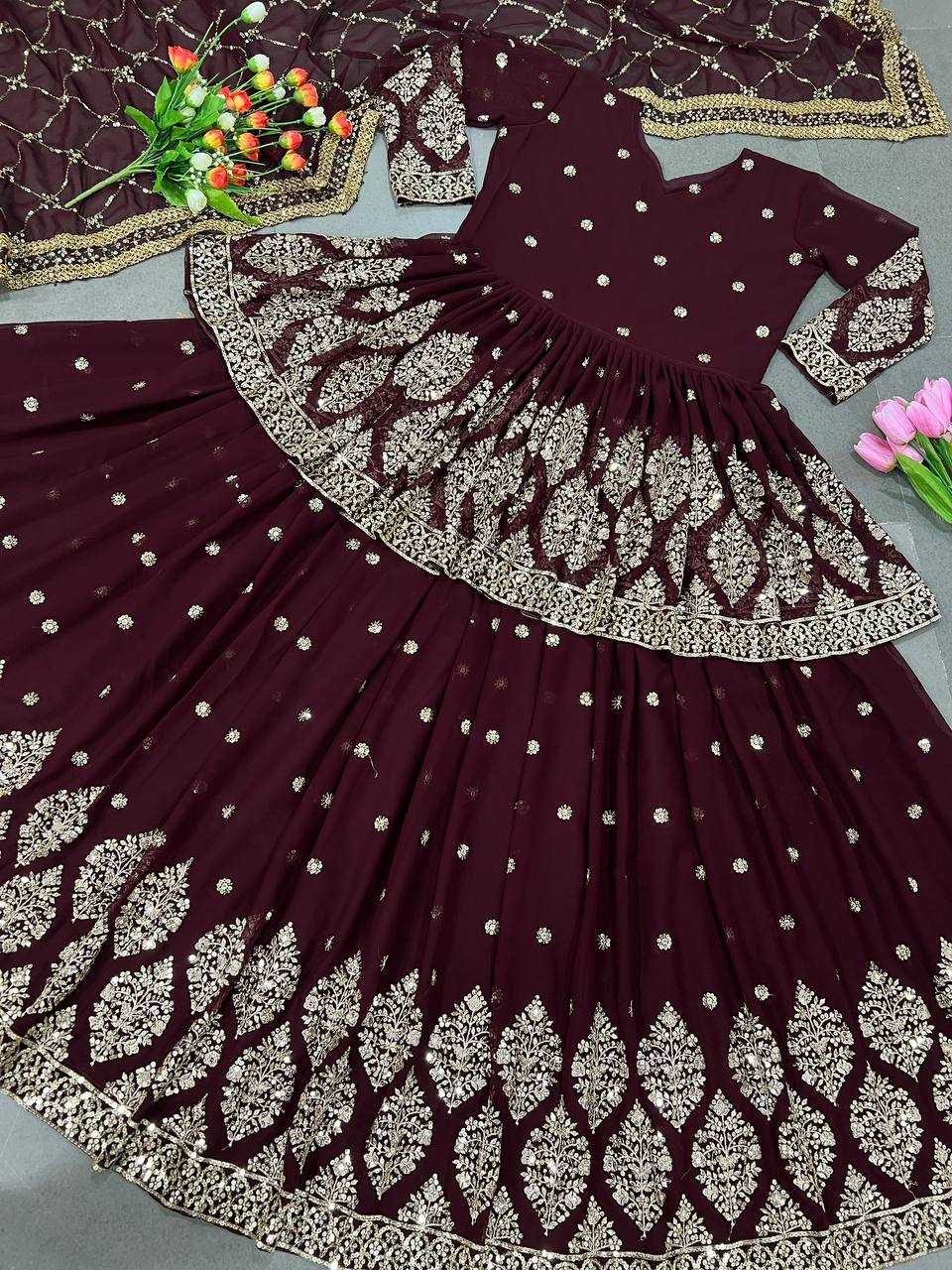 Ynf Faux Georgette KESH499 258 Lehengas Wholesale Fancy Lehenga Embroidered Lehenga Sequins Lehenga Manufacturer