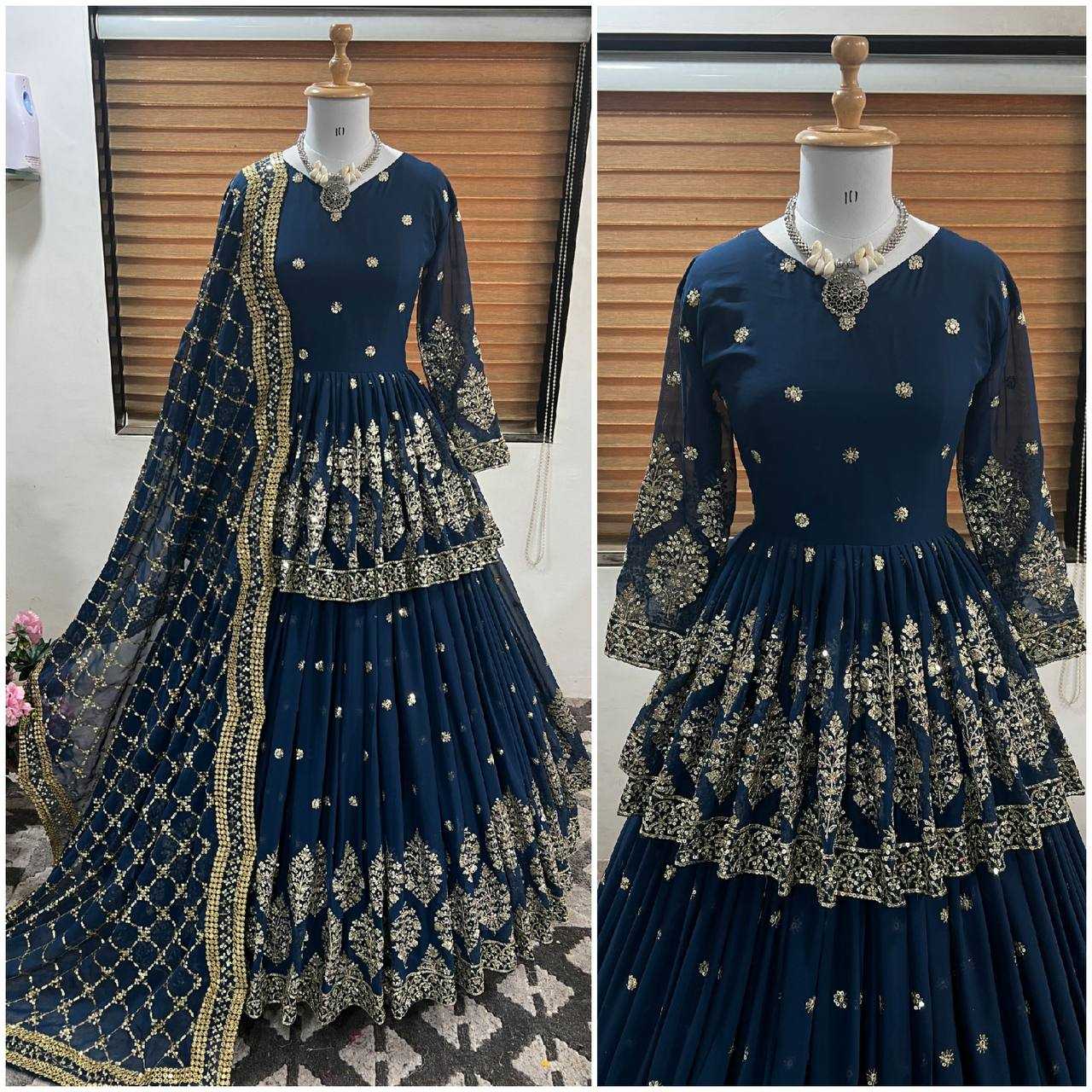 Ynf Faux Georgette KESH499 258 Lehengas Wholesale Fancy Lehenga Embroidered Lehenga Sequins Lehenga Manufacturer