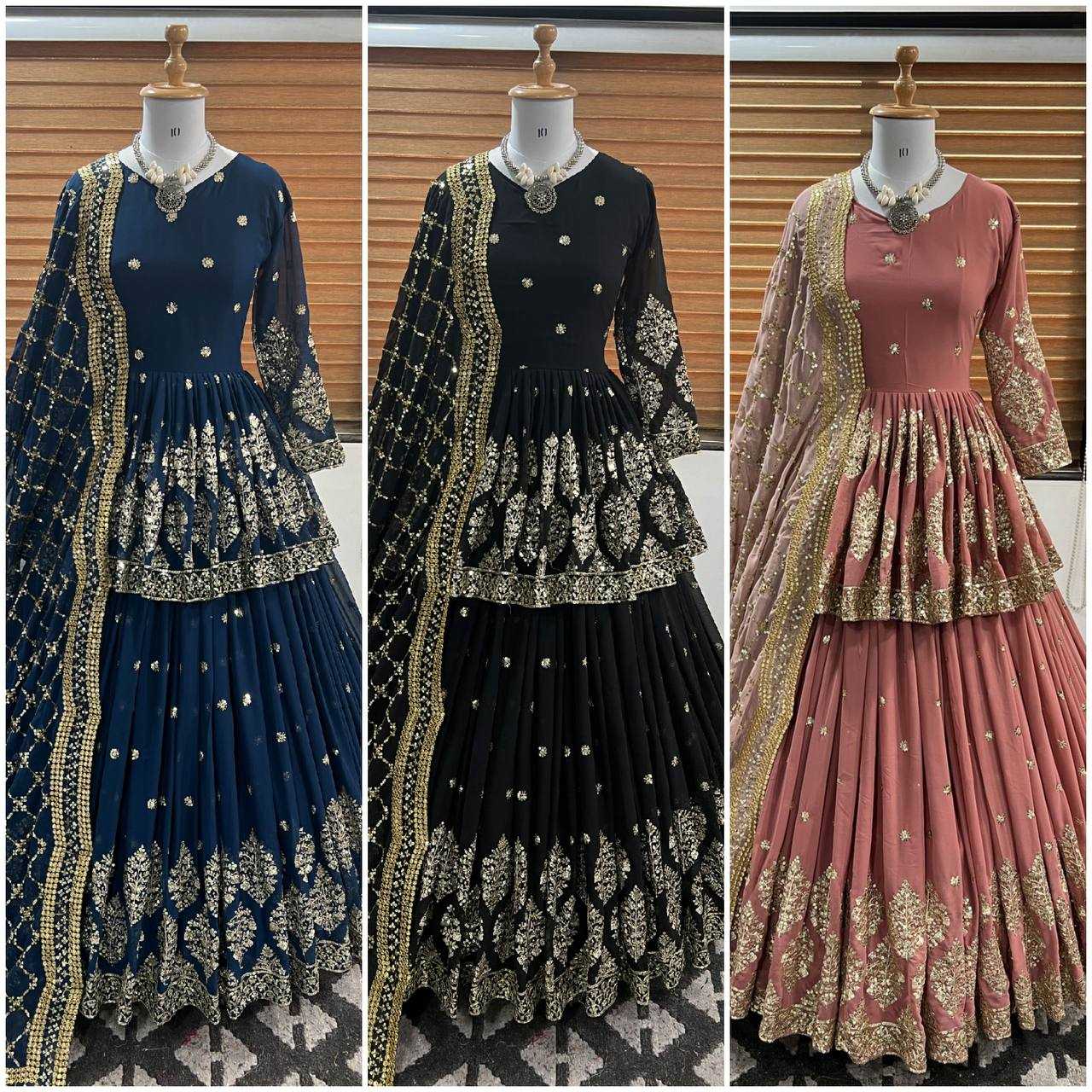 Ynf Faux Georgette KESH499 258 Lehengas Wholesale Fancy Lehenga Embroidered Lehenga Sequins Lehenga Manufacturer