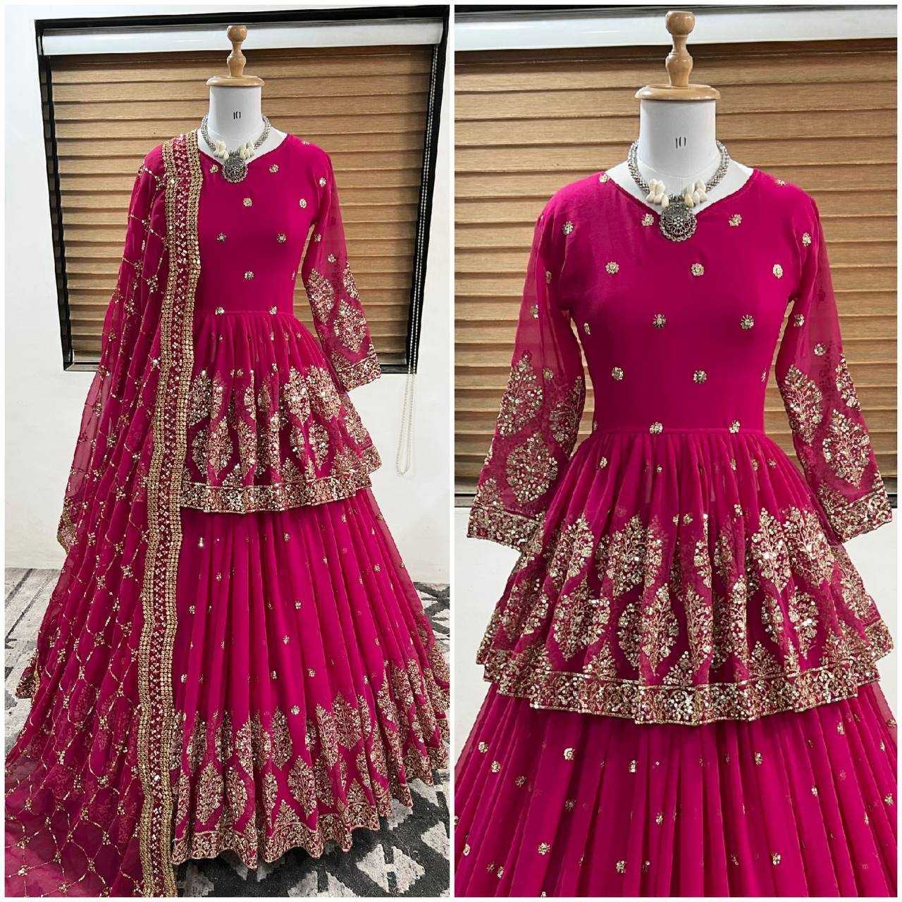Ynf Faux Georgette KESH499 258 Lehengas Wholesale Fancy Lehenga Embroidered Lehenga Sequins Lehenga Manufacturer