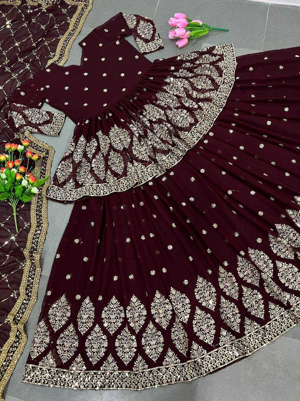 Ynf Faux Georgette KESH499 258 Lehengas Wholesale Fancy Lehenga Embroidered Lehenga Sequins Lehenga Manufacturer