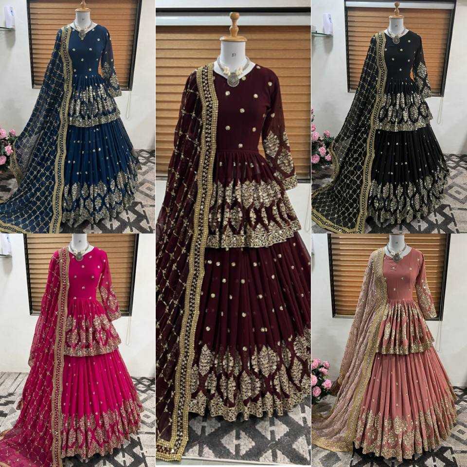 Ynf Faux Georgette KESH499 258 Lehengas Wholesale Fancy Lehenga Embroidered Lehenga Sequins Lehenga Manufacturer