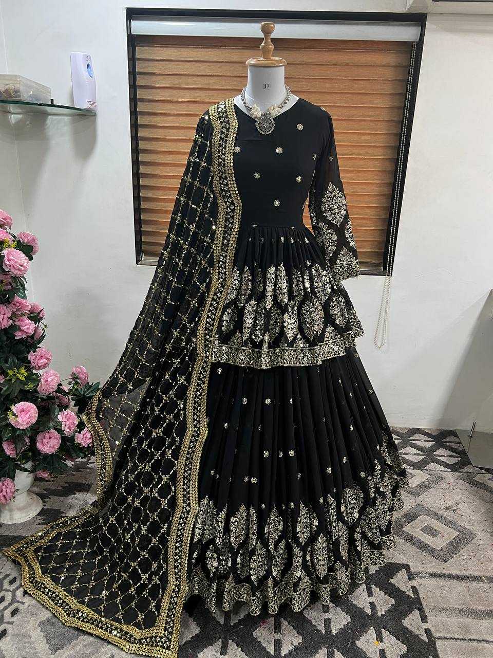 Ynf Faux Georgette KESH499 258 Lehengas Wholesale Fancy Lehenga Embroidered Lehenga Sequins Lehenga Manufacturer