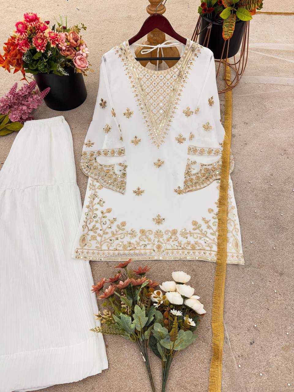Ynf Faux Georgette KESH499 3130 Suits & Dresses Wholesale Embroidery Suits Designer Suits Ethnic Dresses Manufacturer