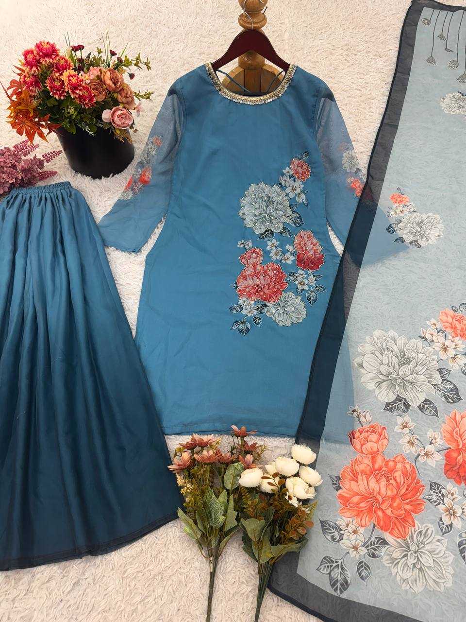Ynf Faux Georgette KESH499 3132 Suits & Dresses Western Wears Festive Collections Wholesale Sharara Salwar Suits Printed Suits Georgette Suit Manufacturer
