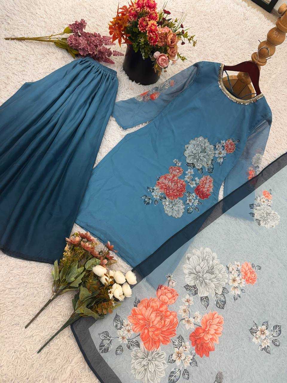 Ynf Faux Georgette KESH499 3132 Suits & Dresses Western Wears Festive Collections Wholesale Sharara Salwar Suits Printed Suits Georgette Suit Manufacturer