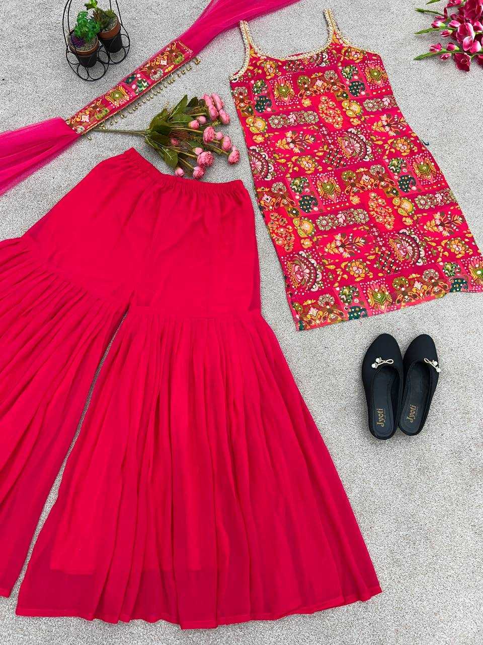 Ynf Faux Georgette KESH499 443 Suits & Dresses Wholesale Sharara Salwar Suits Printed Suits Georgette Suit Manufacturer