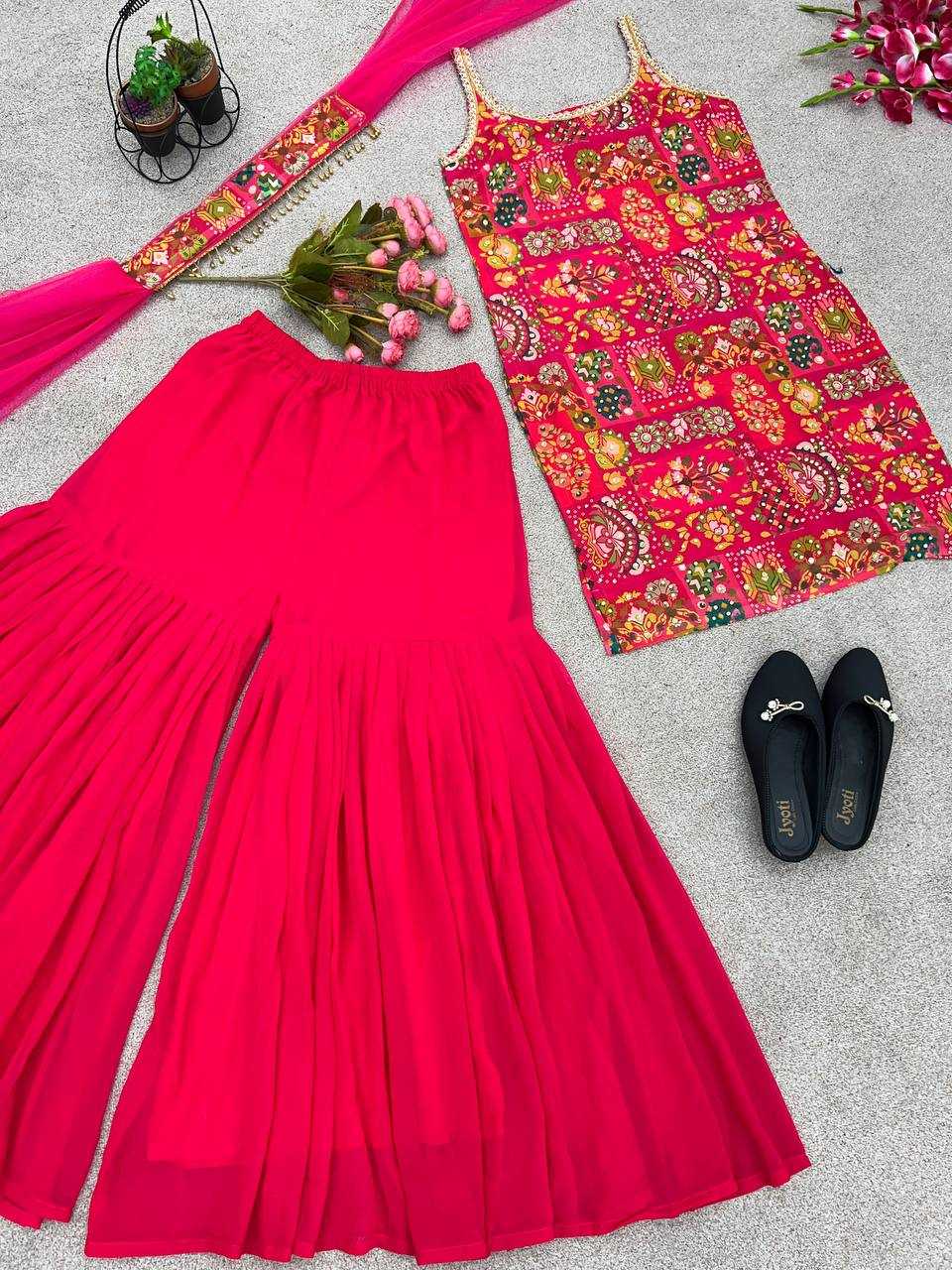 Ynf Faux Georgette KESH499 443 Suits & Dresses Wholesale Sharara Salwar Suits Printed Suits Georgette Suit Manufacturer