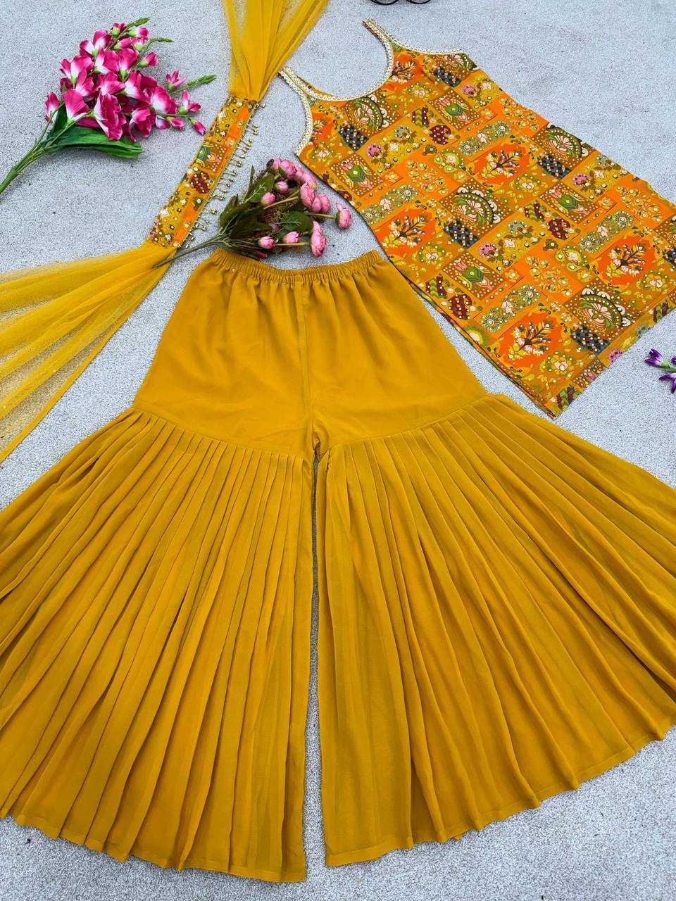 Ynf Faux Georgette KESH499 443 Suits & Dresses Wholesale Sharara Salwar Suits Printed Suits Georgette Suit Manufacturer