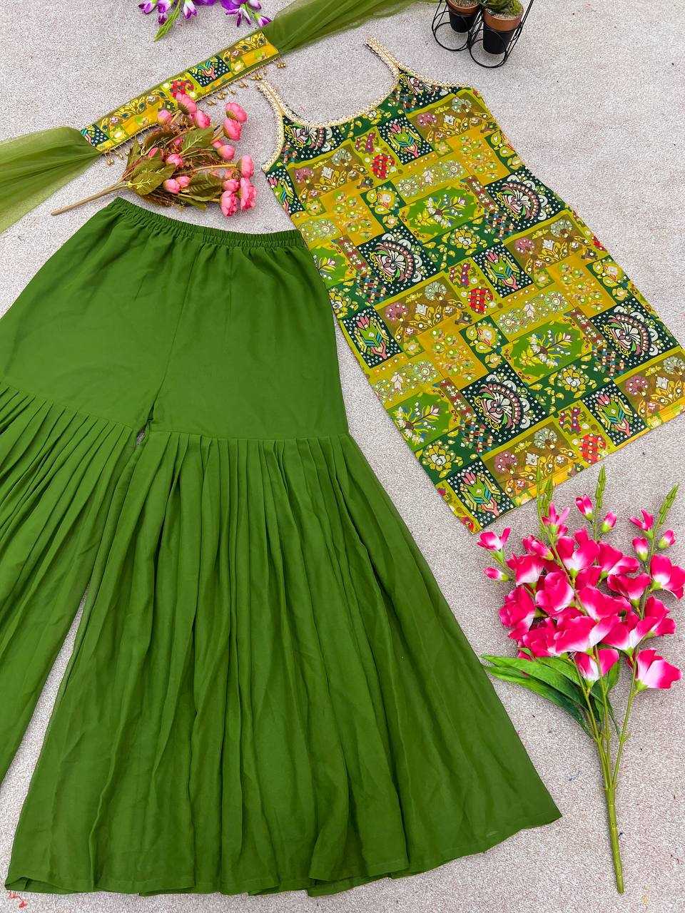 Ynf Faux Georgette KESH499 443 Suits & Dresses Wholesale Sharara Salwar Suits Printed Suits Georgette Suit Manufacturer