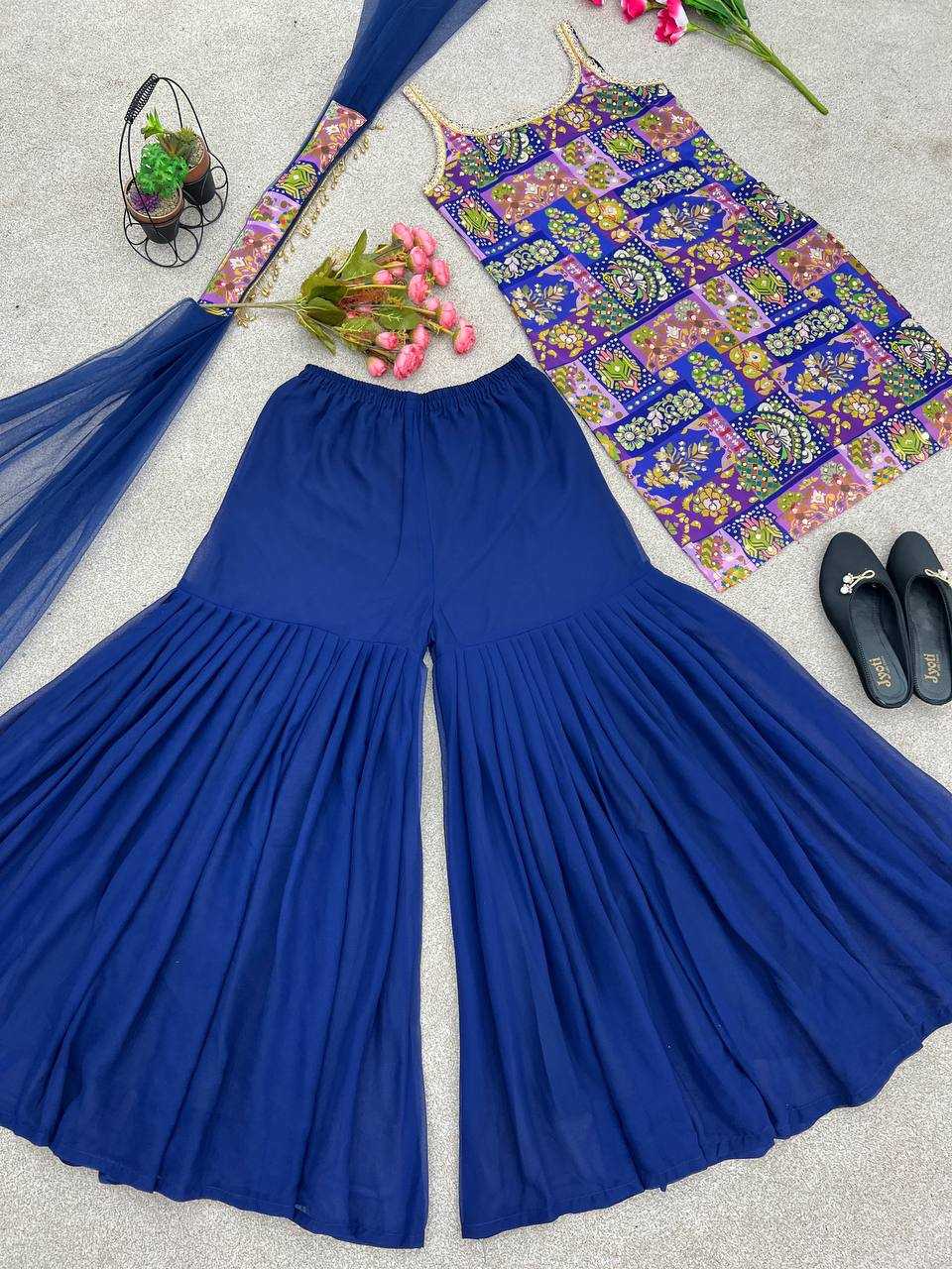 Ynf Faux Georgette KESH499 443 Suits & Dresses Wholesale Sharara Salwar Suits Printed Suits Georgette Suit Manufacturer