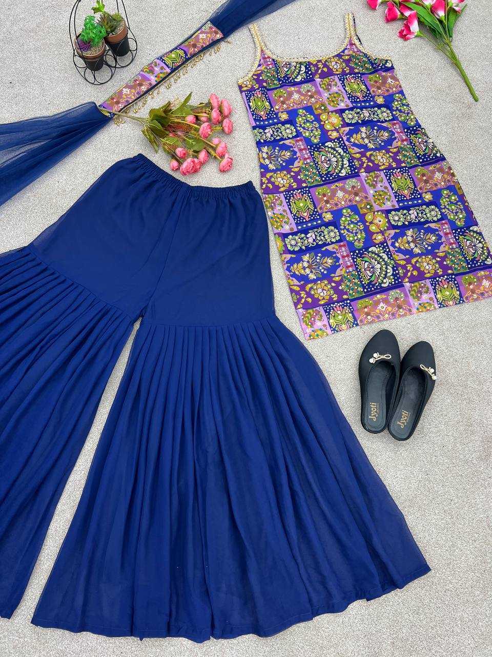 Ynf Faux Georgette KESH499 443 Suits & Dresses Wholesale Sharara Salwar Suits Printed Suits Georgette Suit Manufacturer