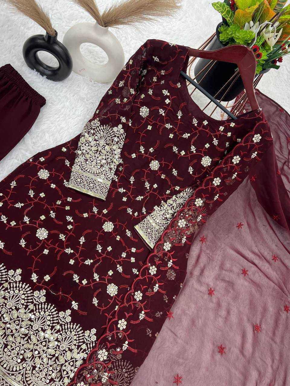 Ynf Faux Georgette KESH499 470 Suits & Dresses Wholesale Palazzo Suit Georgette Suit Designer Suits Manufacturer