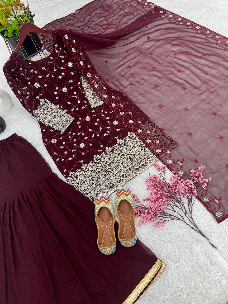 Ynf Faux Georgette KESH499 470 Suits & Dresses Wholesale Palazzo Suit Georgette Suit Designer Suits Manufacturer