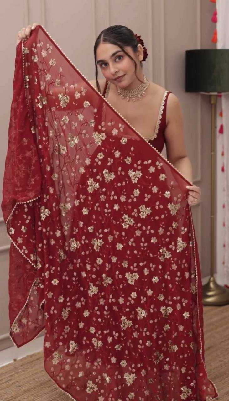 Ynf Faux Georgette KESH499 5128 Gowns Wholesale Printed Gowns Fancy Gowns Embroidery Gowns Anarkali Gown Sleeveless Gowns Sequin Gowns Manufacturer
