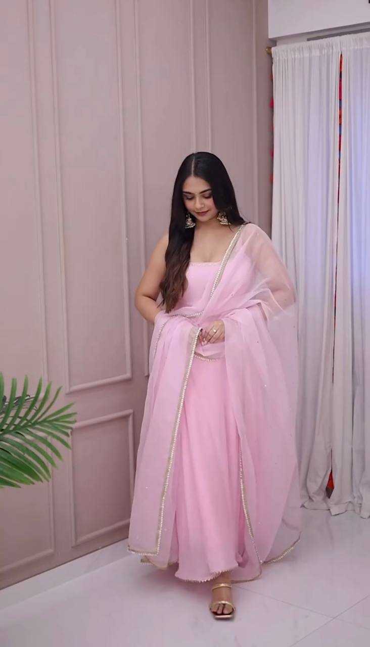 Ynf Faux Georgette KESH499 5291 Gowns Wholesale Fancy Gowns Anarkali Gown Long Gowns Manufacturer