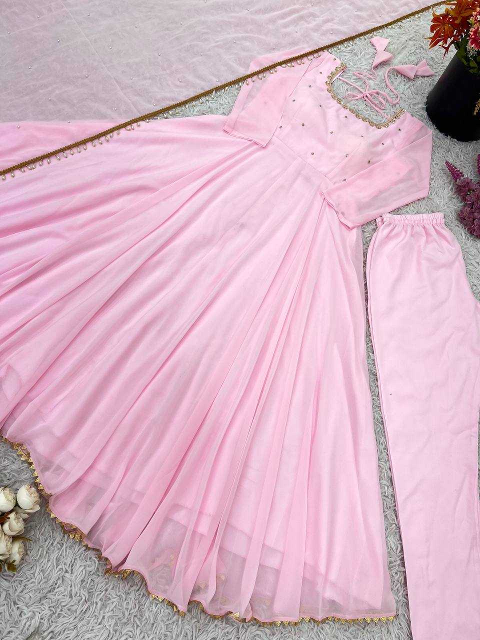 Ynf Faux Georgette KESH499 5291 Gowns Wholesale Fancy Gowns Anarkali Gown Long Gowns Manufacturer