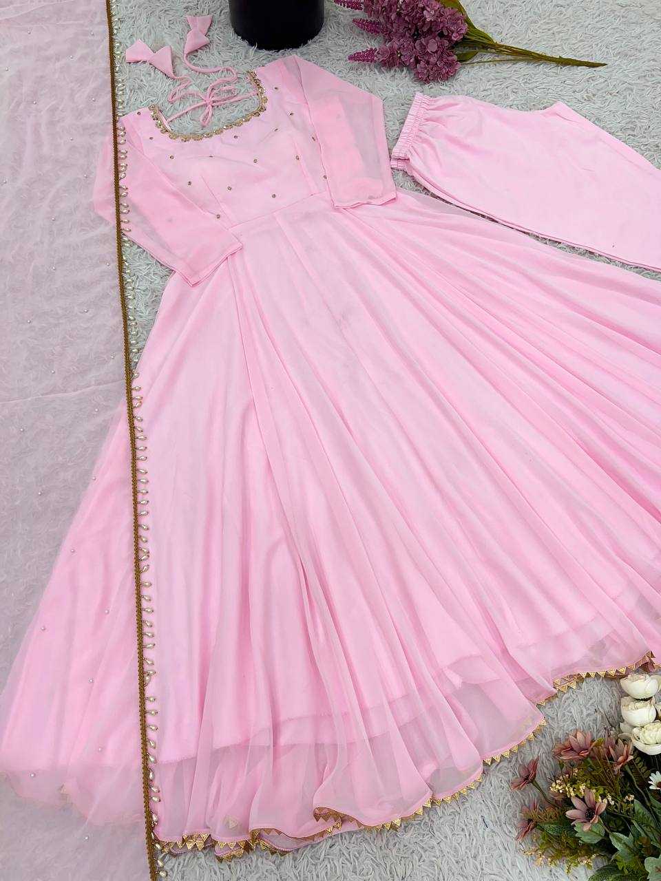 Ynf Faux Georgette KESH499 5291 Gowns Wholesale Fancy Gowns Anarkali Gown Long Gowns Manufacturer