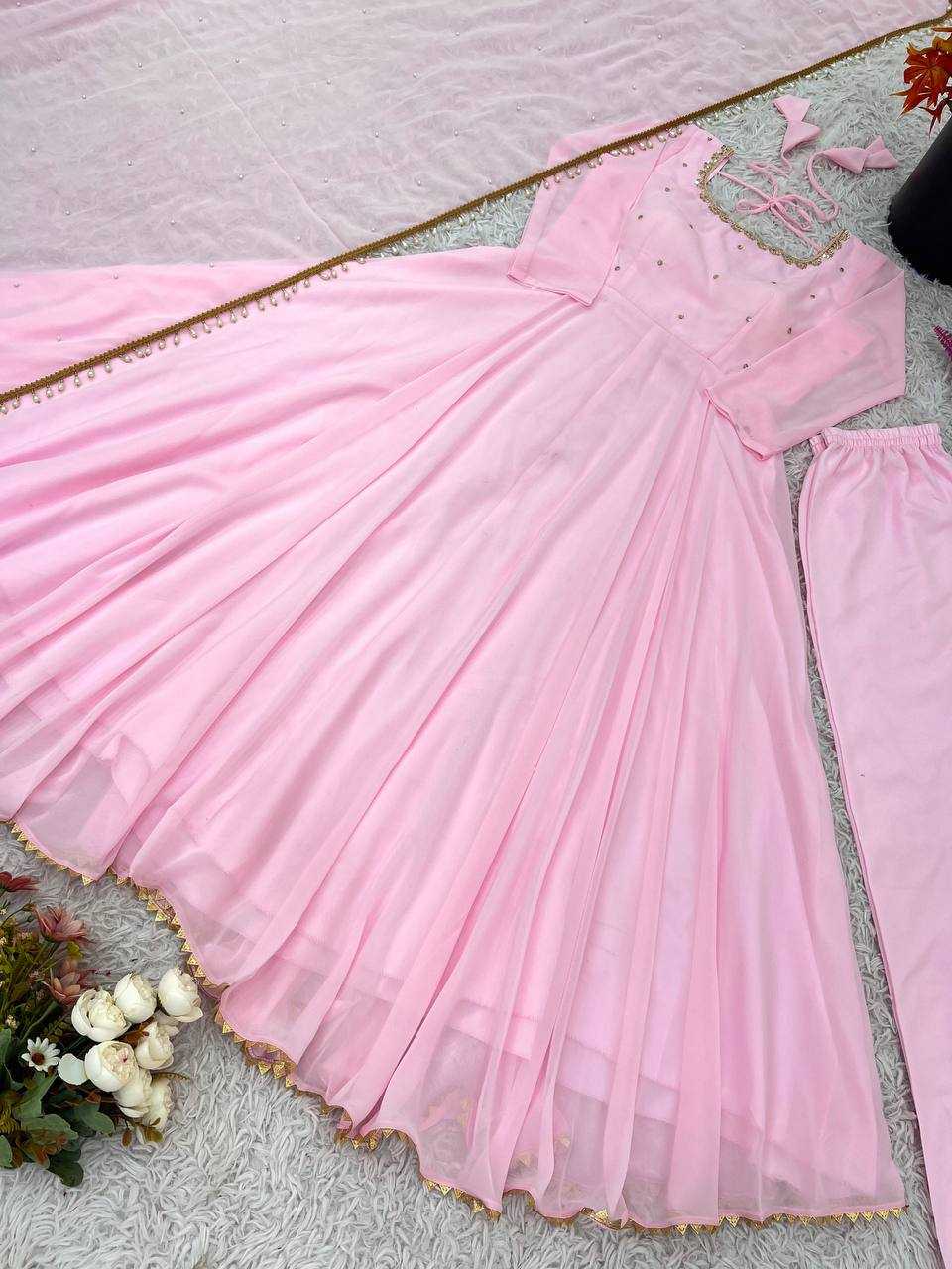 Ynf Faux Georgette KESH499 5291 Gowns Wholesale Fancy Gowns Anarkali Gown Long Gowns Manufacturer