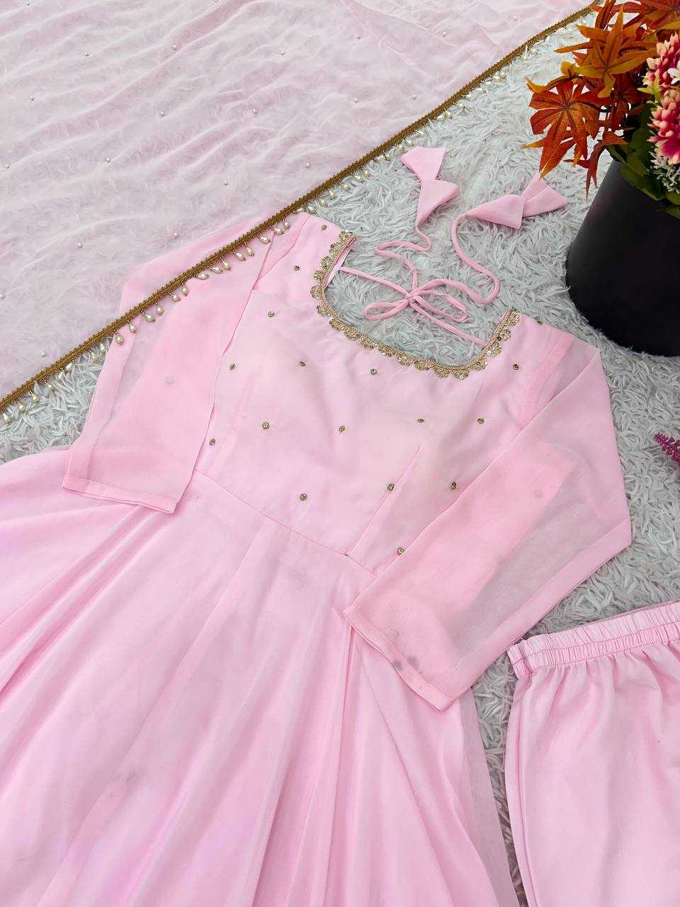 Ynf Faux Georgette KESH499 5291 Gowns Wholesale Fancy Gowns Anarkali Gown Long Gowns Manufacturer