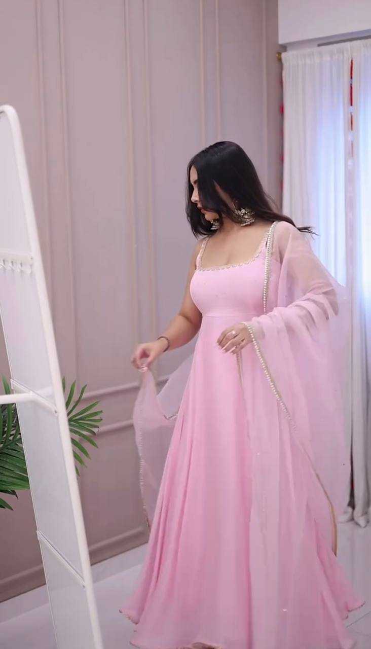 Ynf Faux Georgette KESH499 5291 Gowns Wholesale Fancy Gowns Anarkali Gown Long Gowns Manufacturer