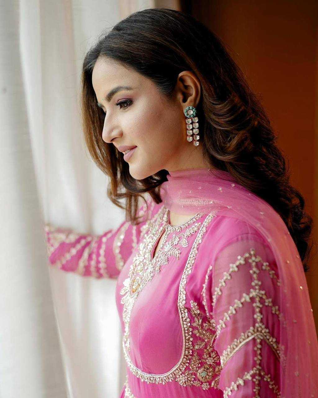 Ynf Faux Georgette KESH499 817 Gowns Wedding Collections Festive Collections Wholesale Embroidery Gowns Party Wear Gowns Designer Gowns Manufacturer